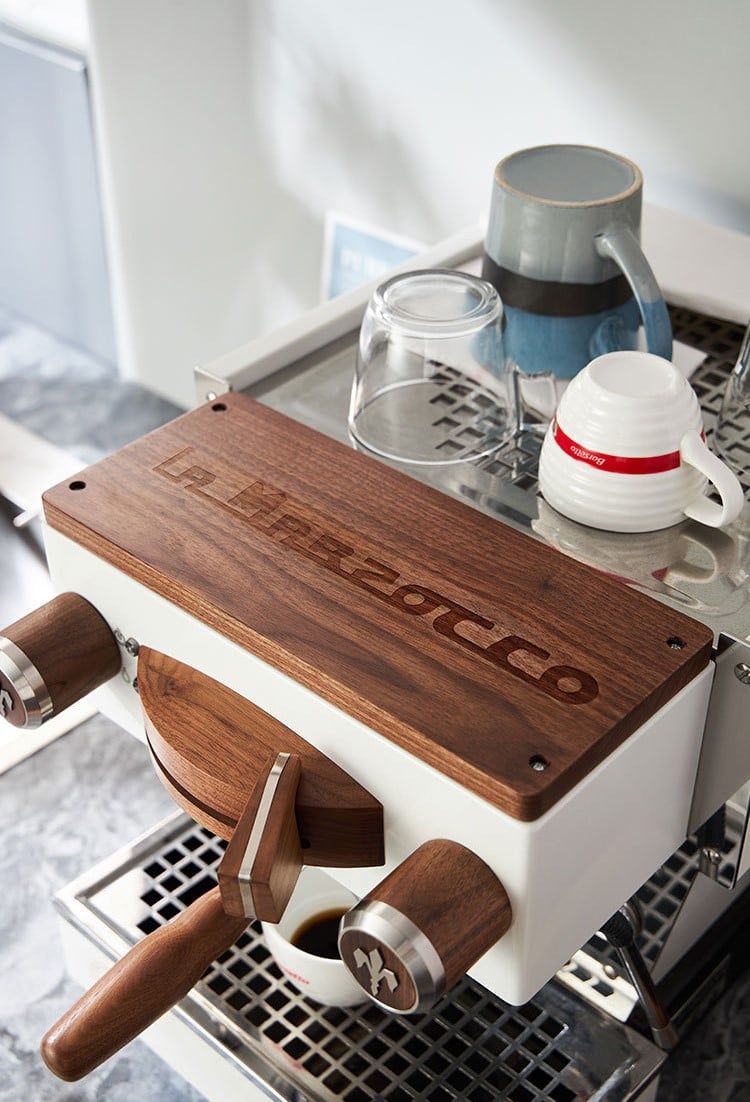Walnut Wood Kit for La Marzocco Linea Mini Integrated Timer