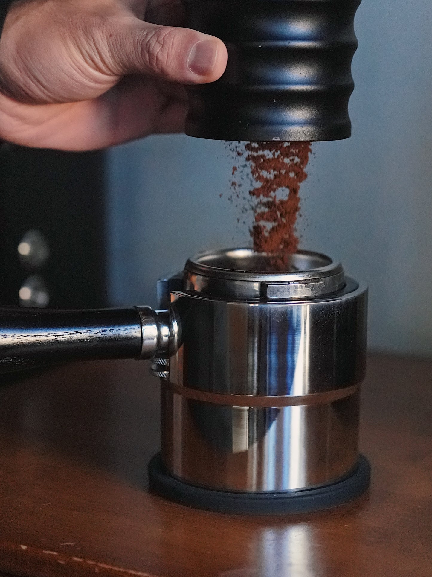 Metal Espresso Tamper Stand Stainless Steel Portafilter Tamping Tamp Station / Stand / Holder