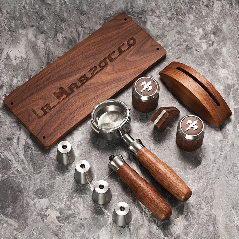 Walnut Wood Kit for La Marzocco Linea Mini Integrated Timer