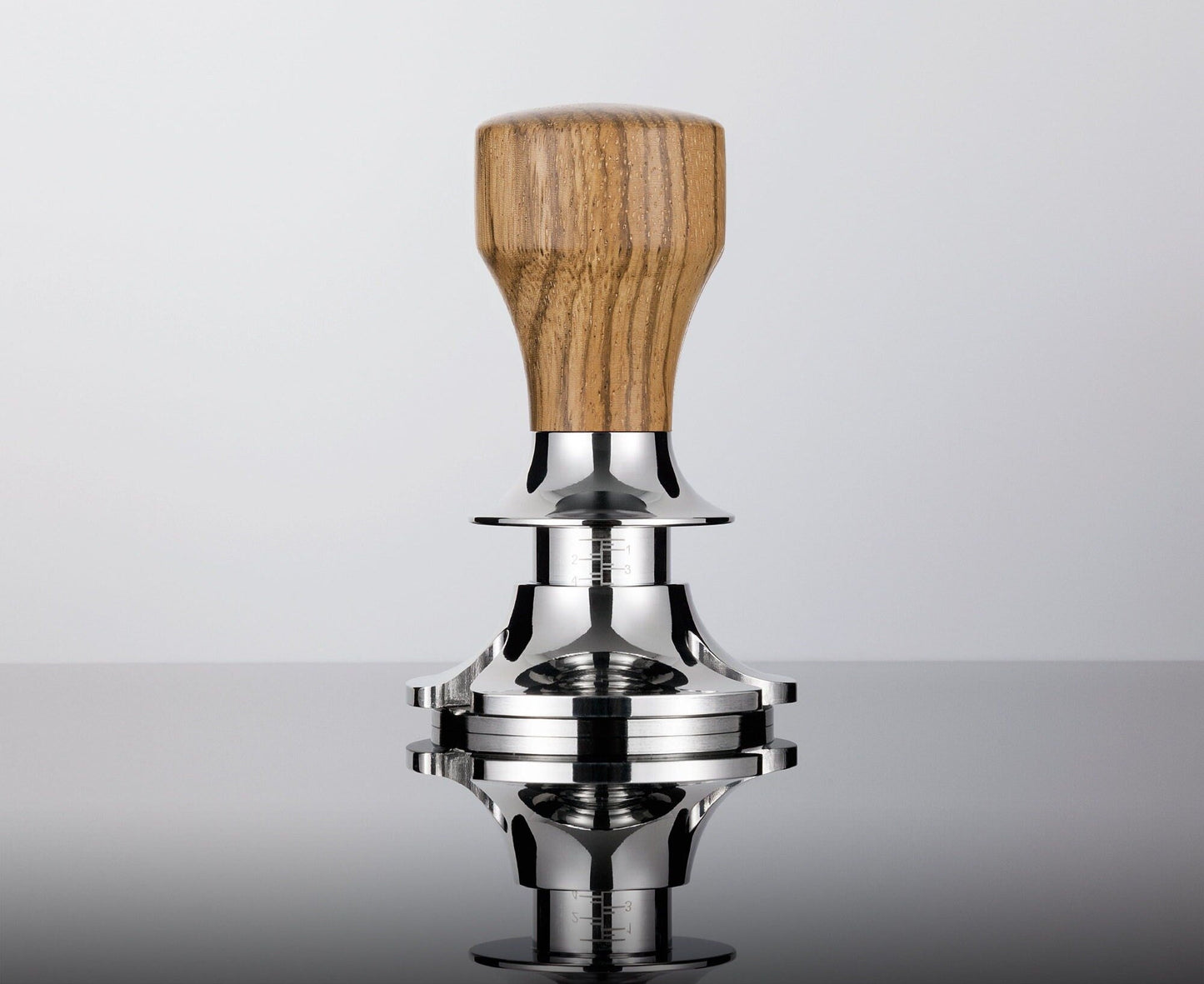 Customized Auto Leveling Coffee Tamper Espresso Tamper 58.5mm Handle Press Flat Stainless Steel Base