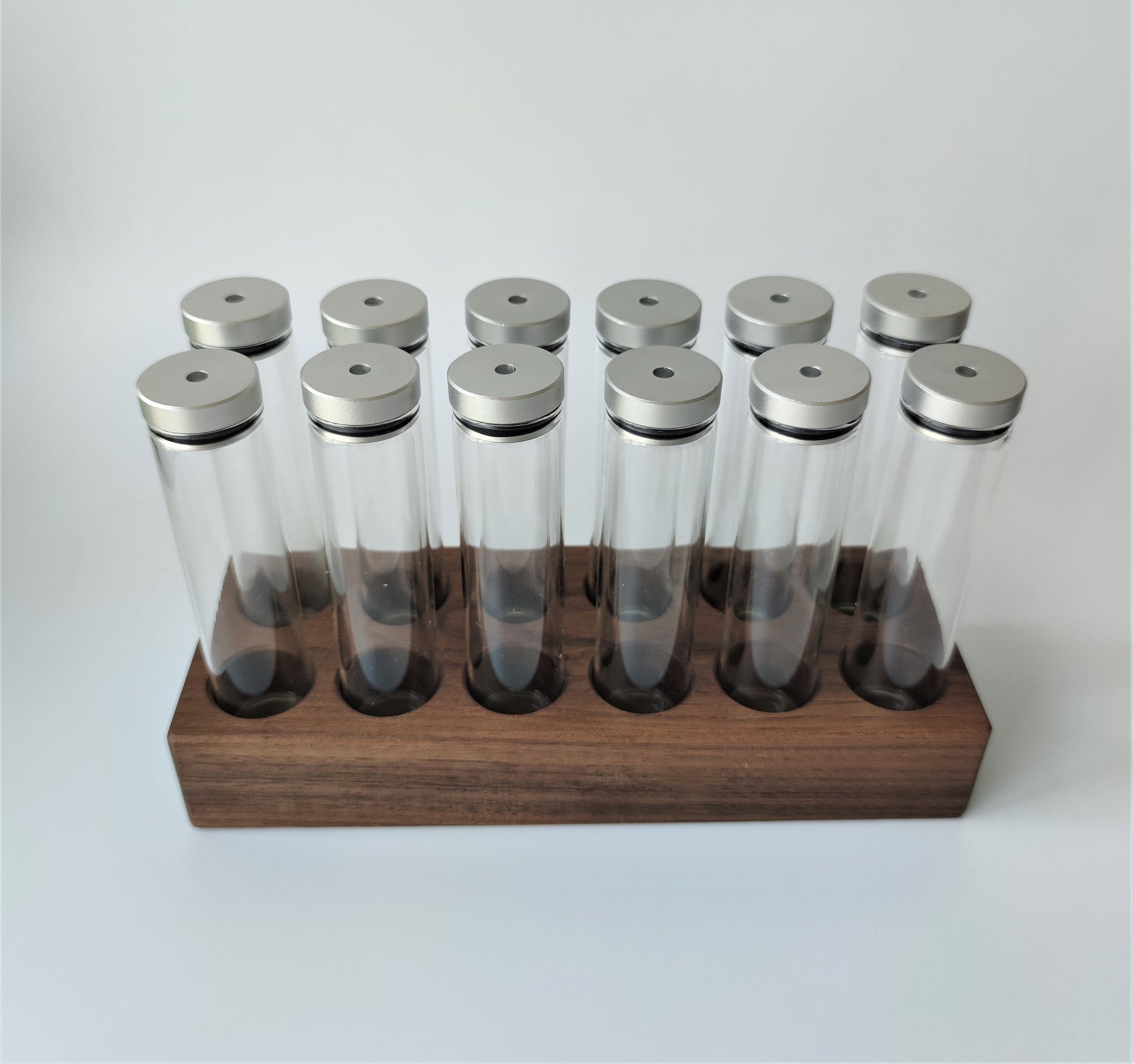 Walnut Caddy 20g Coffee Beans Storage / Tube/ Cellar / Vial / Vault Single Dosing