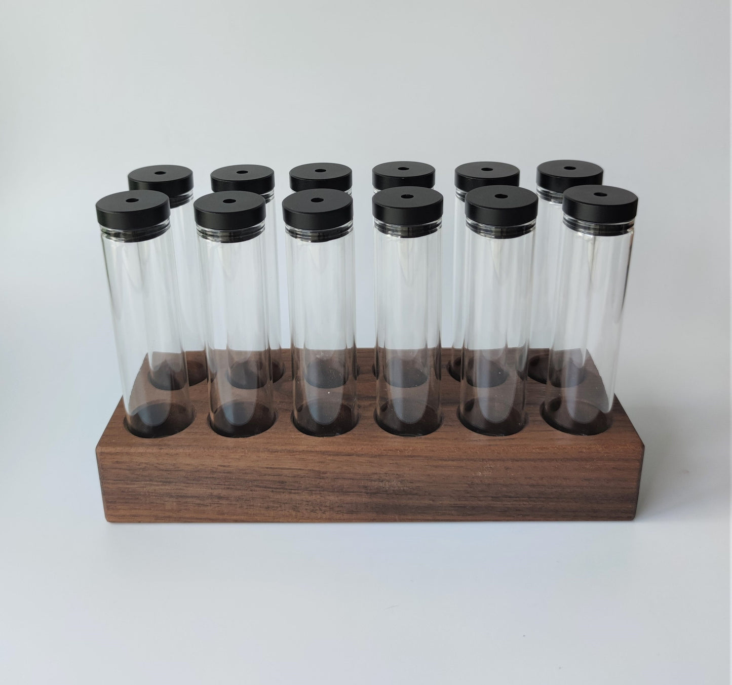 Walnut Caddy 20g Coffee Beans Storage / Tube/ Cellar / Vial / Vault Single Dosing