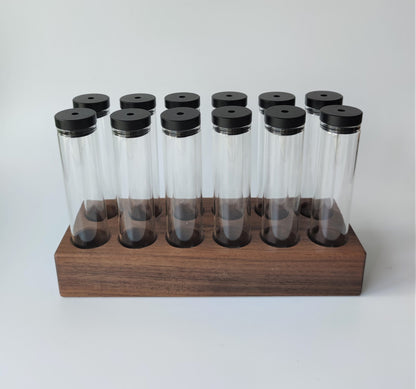 Walnut Caddy 20g Coffee Beans Storage / Tube/ Cellar / Vial / Vault Single Dosing