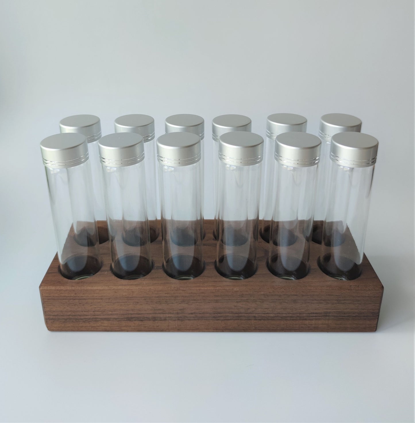 Walnut Caddy 20g Coffee Beans Storage / Tube/ Cellar / Vial / Vault Single Dosing