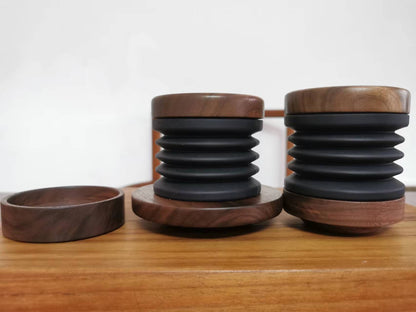 Lagom Silicone Bellows Walnut Lid for P64 P100