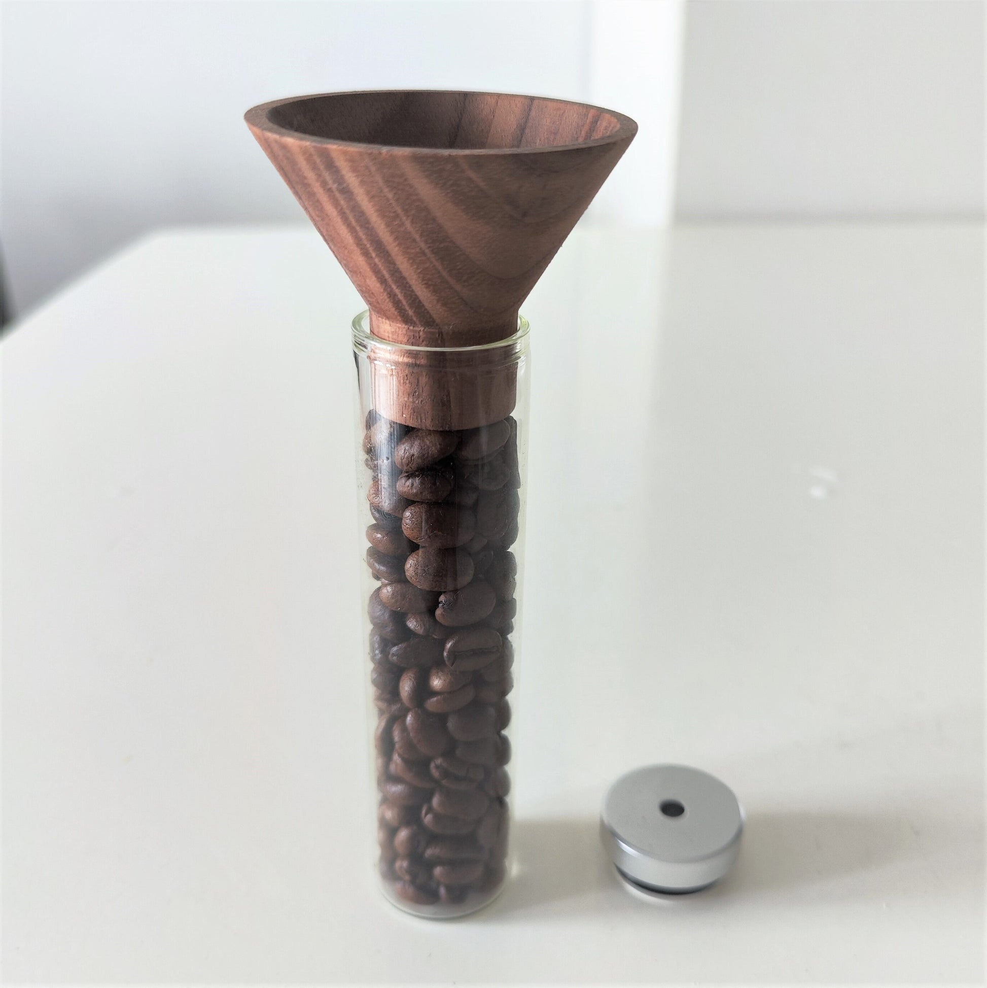 Wood Funnel for Coffee Bean Storage / Kitchen / Home Living