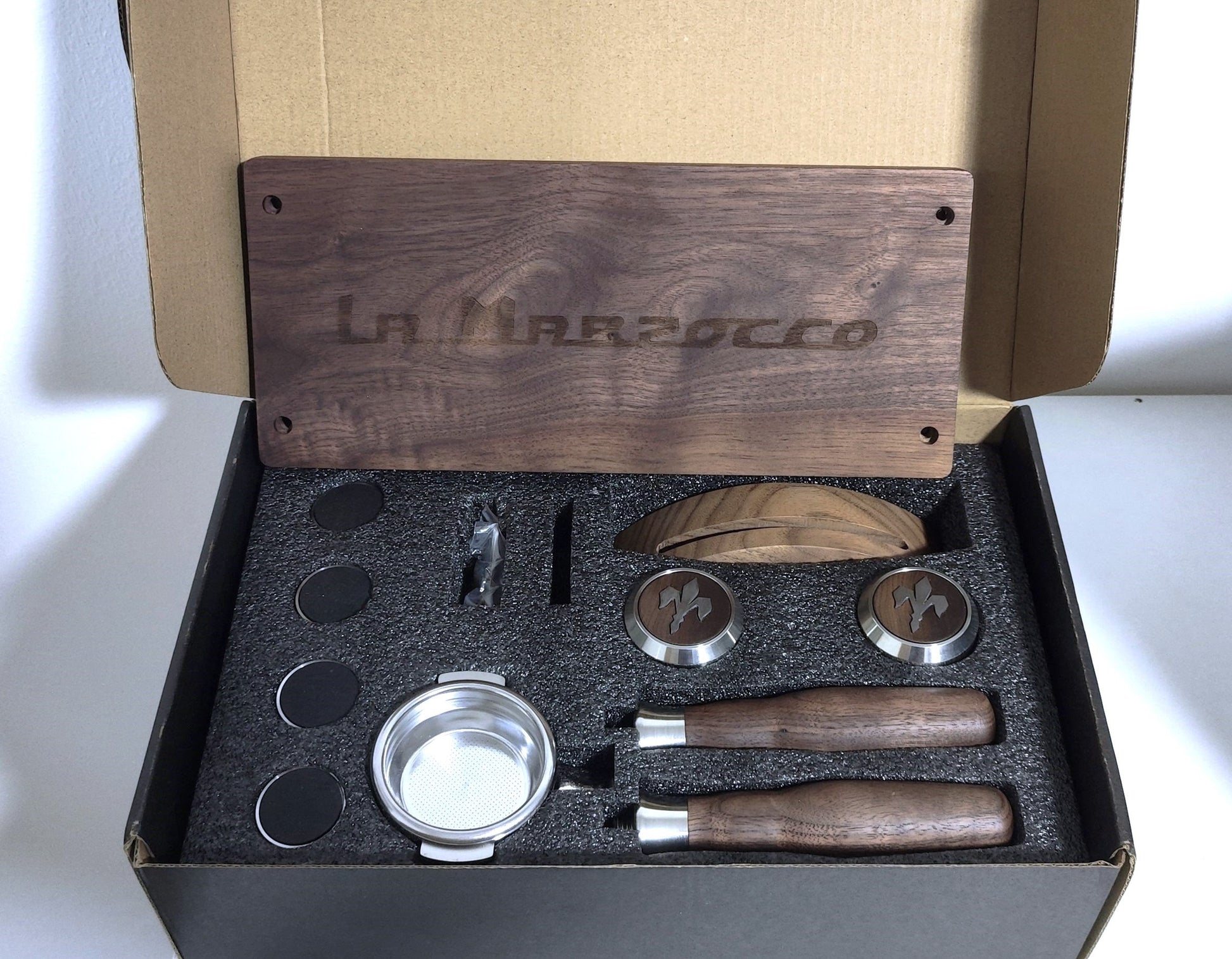 Walnut Wood Kit for La Marzocco Linea Mini Integrated Timer