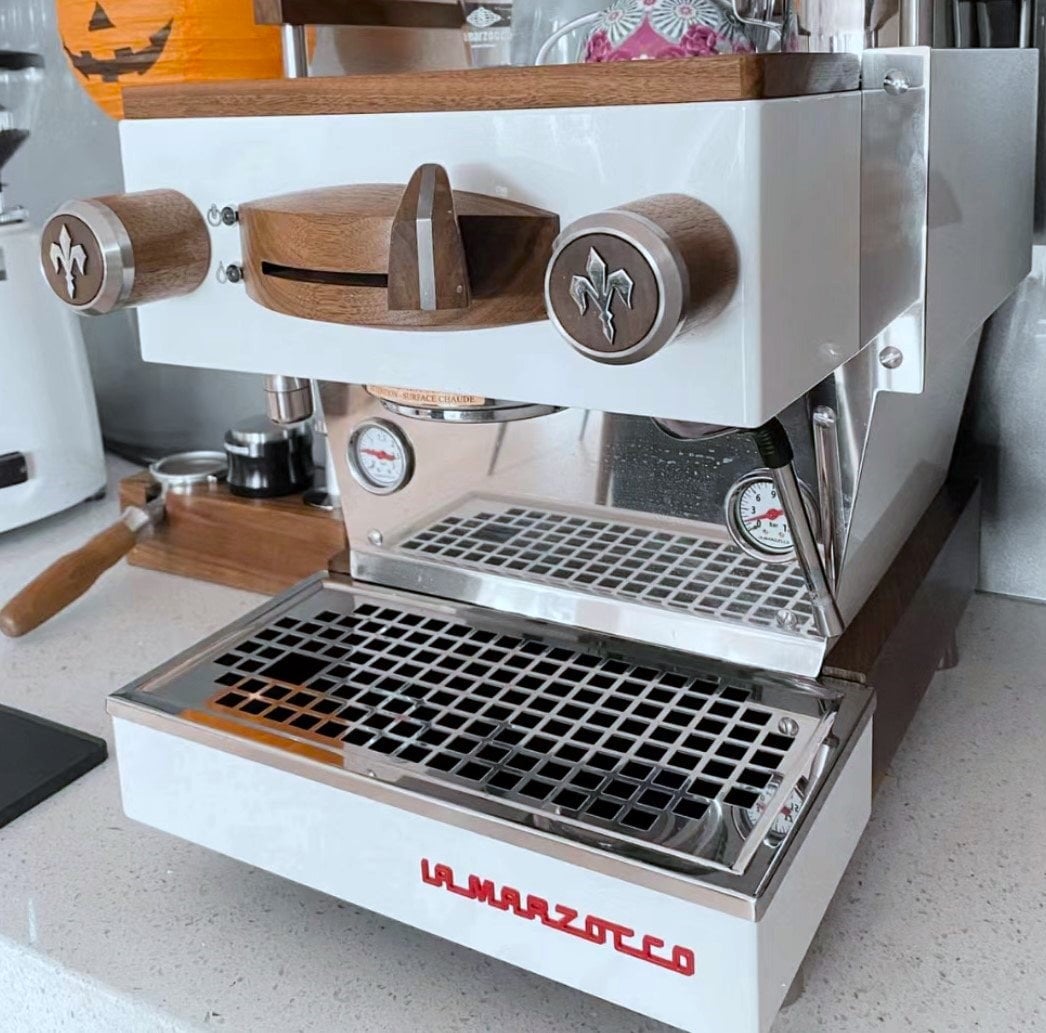 Walnut Wood Kit for La Marzocco Linea Mini Integrated Timer